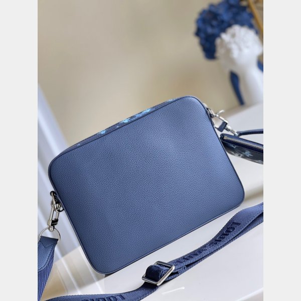 Louis Vuitton LV Trio Messenger neu blau Leder ref.479232 - Joli Closet